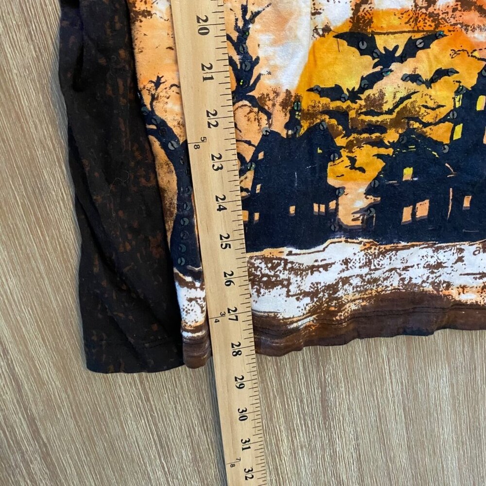 Liz & Me Collectors Series Top Halloween Trick Or Treat Sequins Multicolor Sz 3X - Picture 9 of 9